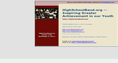 Desktop Screenshot of highschoolband.org